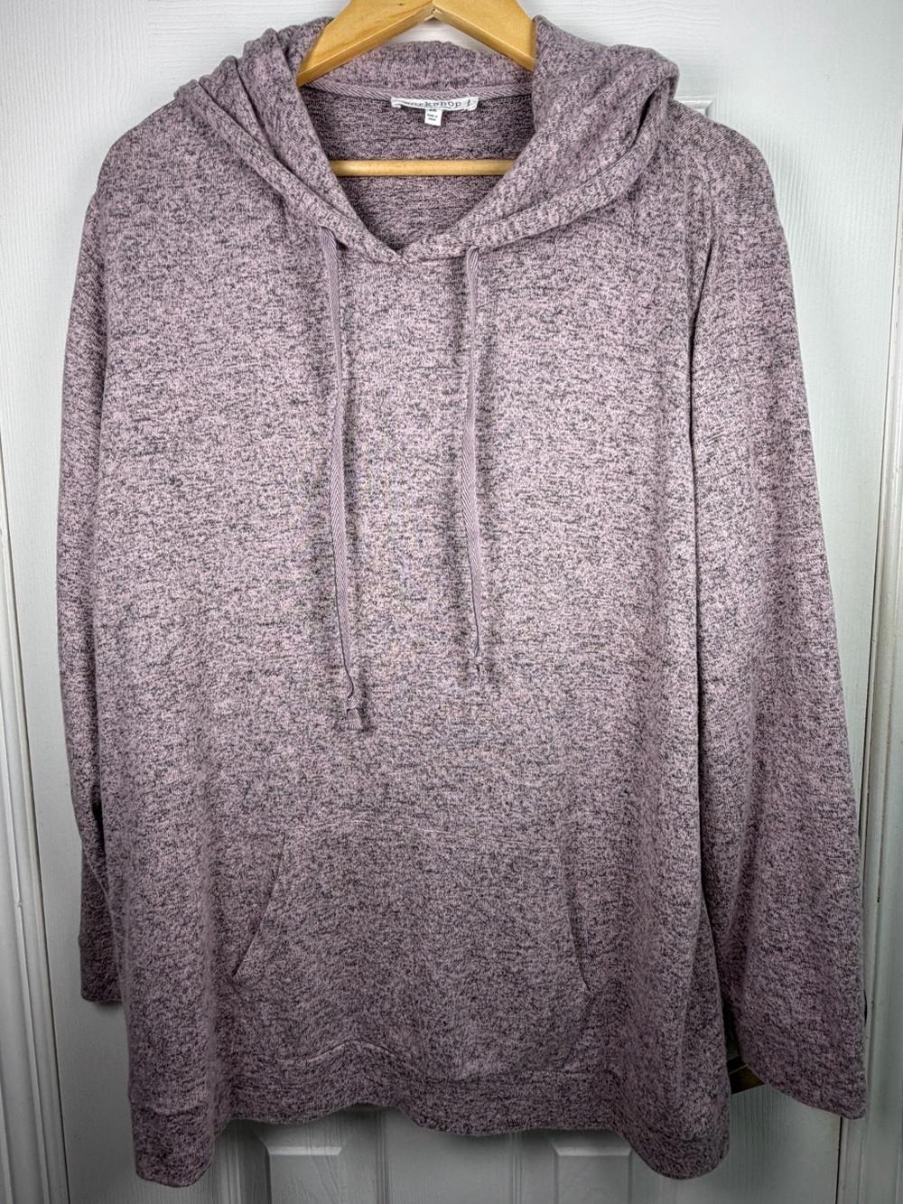 Workshop Republic Heathered Mauve Hoodie 3X Cabincore Soft Lightweight Pullover